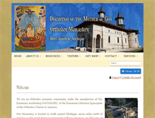 Tablet Screenshot of dormitionmonastery.org